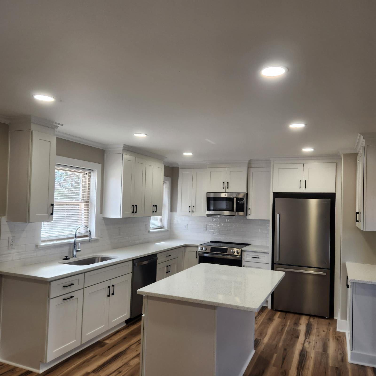 Bathroom vanity and lighting installation